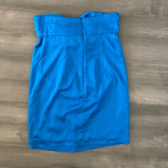 MAX&CLEO Strapless blue dress size 12 - Picture 4 of 5